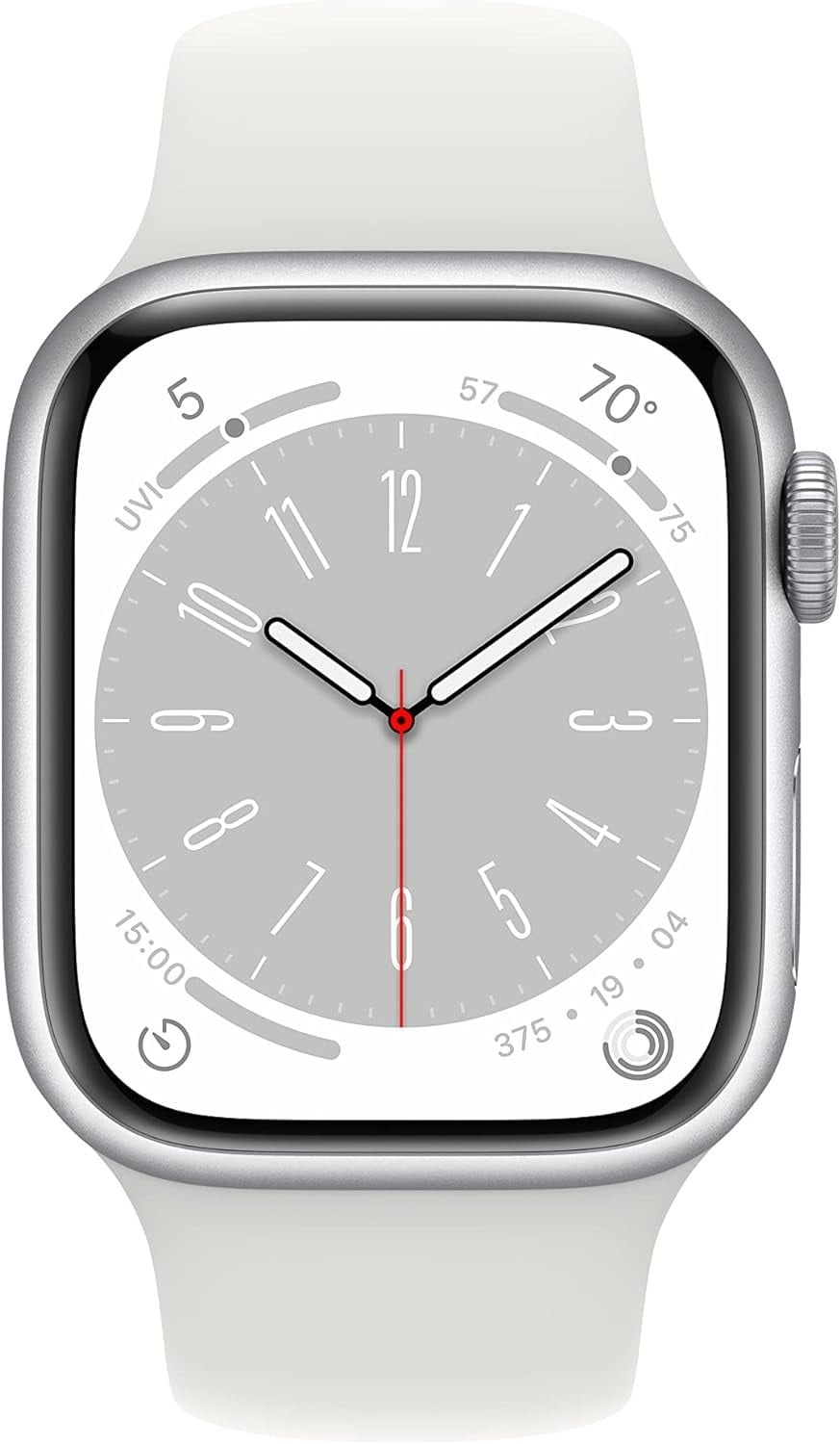 Restored Apple Watch Series 8 GPS + Cellular 45mm Starlight Aluminum Case with Starlight Sport Band - M/L (Refurbished)