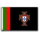 thumbnail image 1 of Bandera de la selección nacional de Portugal, 90 x 150 cm, poliéster, cabezal con ojal metálico., 1 of 5