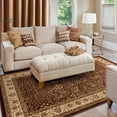 thumbnail image 5 of Floral Scroll Power-Loomed Indoor Area Rug with Border, 4' x 6', Mocha by Blue Nile Mills, 5 of 6