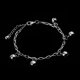 thumbnail image 4 of Tobilleras de Plata Zulema 2x 9 Pulgadas Campanitas, 4 of 8