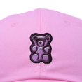 thumbnail image 2 of Dalix Purple Gummy Embroidered Cotton Dad Hat Baseball Cap Adjustable Womens in Light Pink, 2 of 5