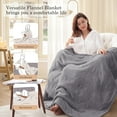thumbnail image 6 of ThermaSnug Silky Soft Heated Electric Throw Flannel Cozy Soft Blanket with 6 Heat Settings, Heating Throw Blanket for Bed or Sofa，Machine Washable, Light Grey , 50"x60", For Valentine's Day gift, 6 of 8