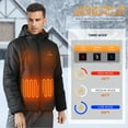 thumbnail image 5 of Bodychum Heated Jacket for Women Men with Battery Pack, 6 Heating Zones Lightweight Unisex Oversize Body Warm Coat, Black, XXL, 5 of 7