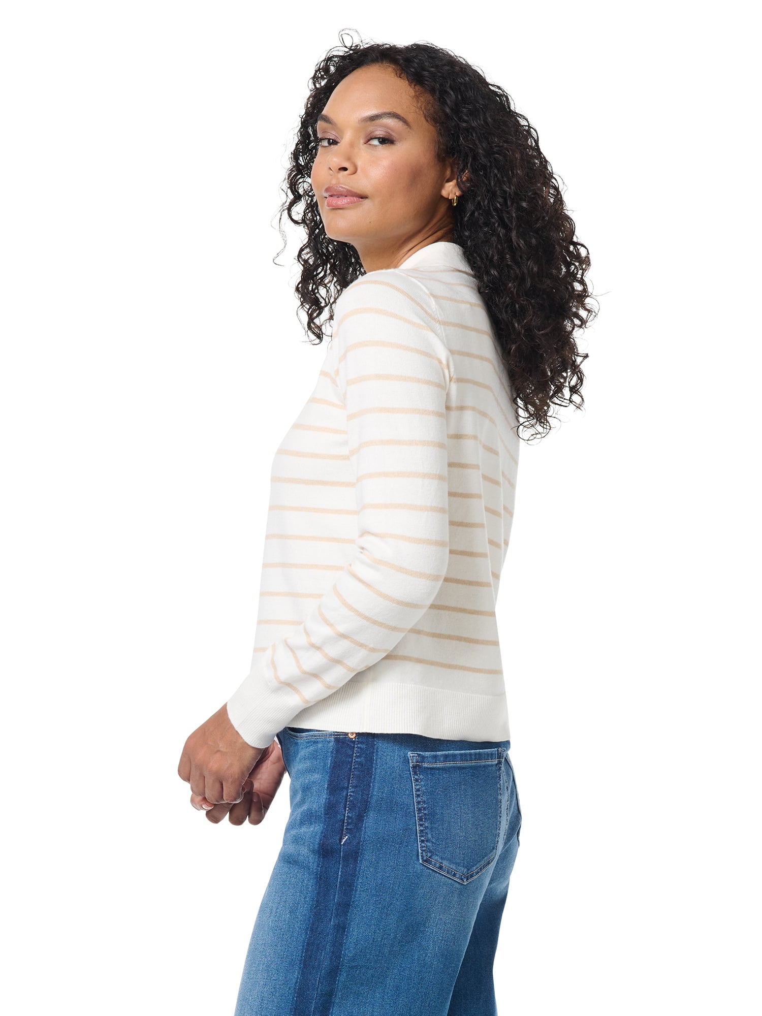 Gloria Vanderbilt Swan Series Women's Polo Sweater, Sizes XS-XL