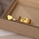 thumbnail image 3 of Anillos de acero inoxidable para mujer, joyería de moda, corazón romántico, ajustable, regalos de Amistad de boda, Juego de 2 piezas, 3 of 3