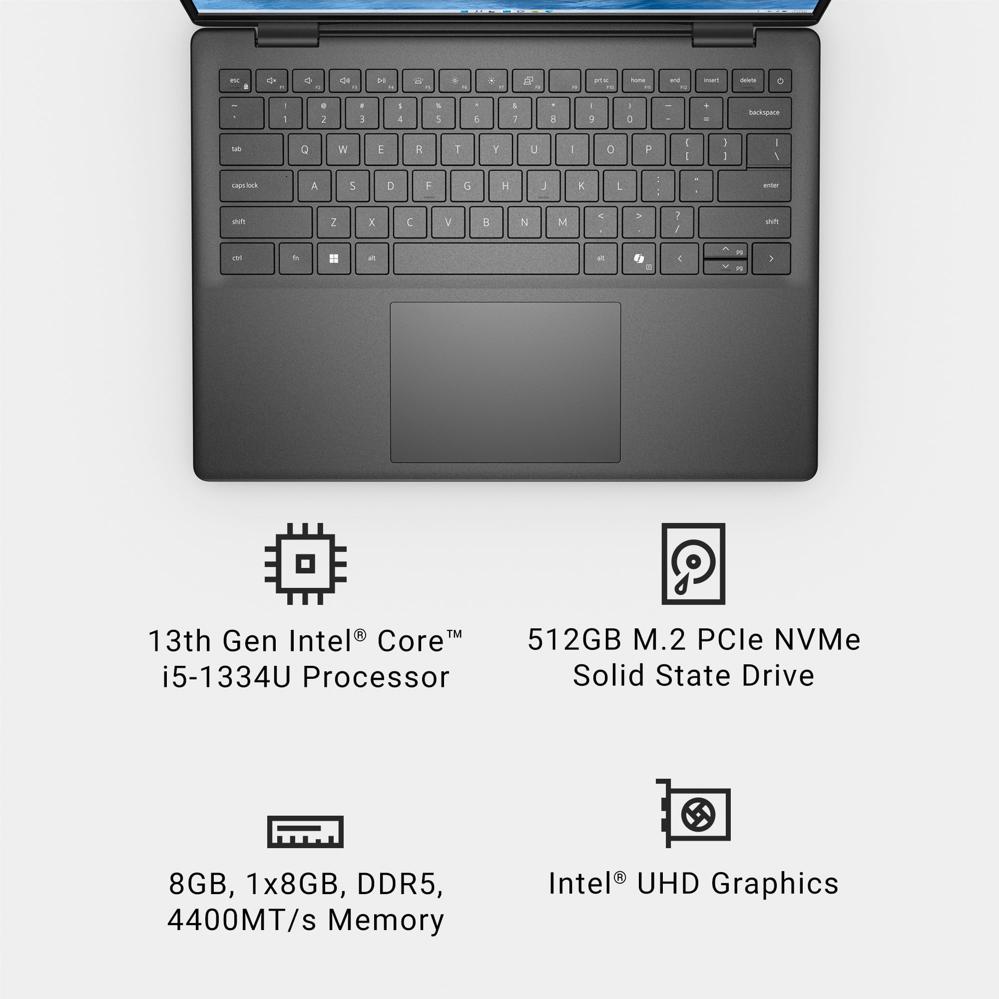 Dell Inspiron 14 Laptop 5440 14-inch FHD+ Intel Core i5-1334U 8GB RAM 512GB NVMe SSD Carbon Black