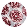 thumbnail image 4 of Tapis de Zone Design Cercles Floraux Modernes 6 Pieds 6 Pouces Rouge (Diamètre 6 Pieds 6 Pouces), 4 of 10