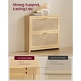 thumbnail image 7 of VASAGLE ELLAN Collection - Boho Shoe Storage Cabinet for Entryway , Entry Shoe Cabinet with Rattan-Look Flip Drawers, Rounded Corners, Oak Beige, 7 of 7