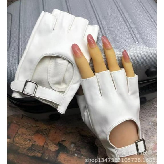 LEXSOMEO 1 Pair Half Finger Gloves Stylish Fingerless Gloves Dancing Costume Gloves Motorcycle Riding Gloves Punk Style Gloves For Women