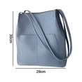 thumbnail image 2 of Lady's bag leather handbag designer one shoulder bucket slung purse, 2 of 5
