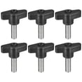 thumbnail image 1 of Unique Bargains 6Pack Acier au Carbone de Serrage Bouton de Vis en Forme de Vis Pouce T M8 x 25mm, 1 of 5