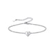 thumbnail image 1 of Pulsera de corazón inicial Silvora Pulseras de dijes Pulseras de cadena de plata de ley 925 para mujeres Adolescentes Niñas - Letra B, 1 of 8