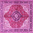 thumbnail image 1 of Ahgly Company Indoor Square Medallion Pink Traditional Area Rugs, 8' Square, 1 of 4