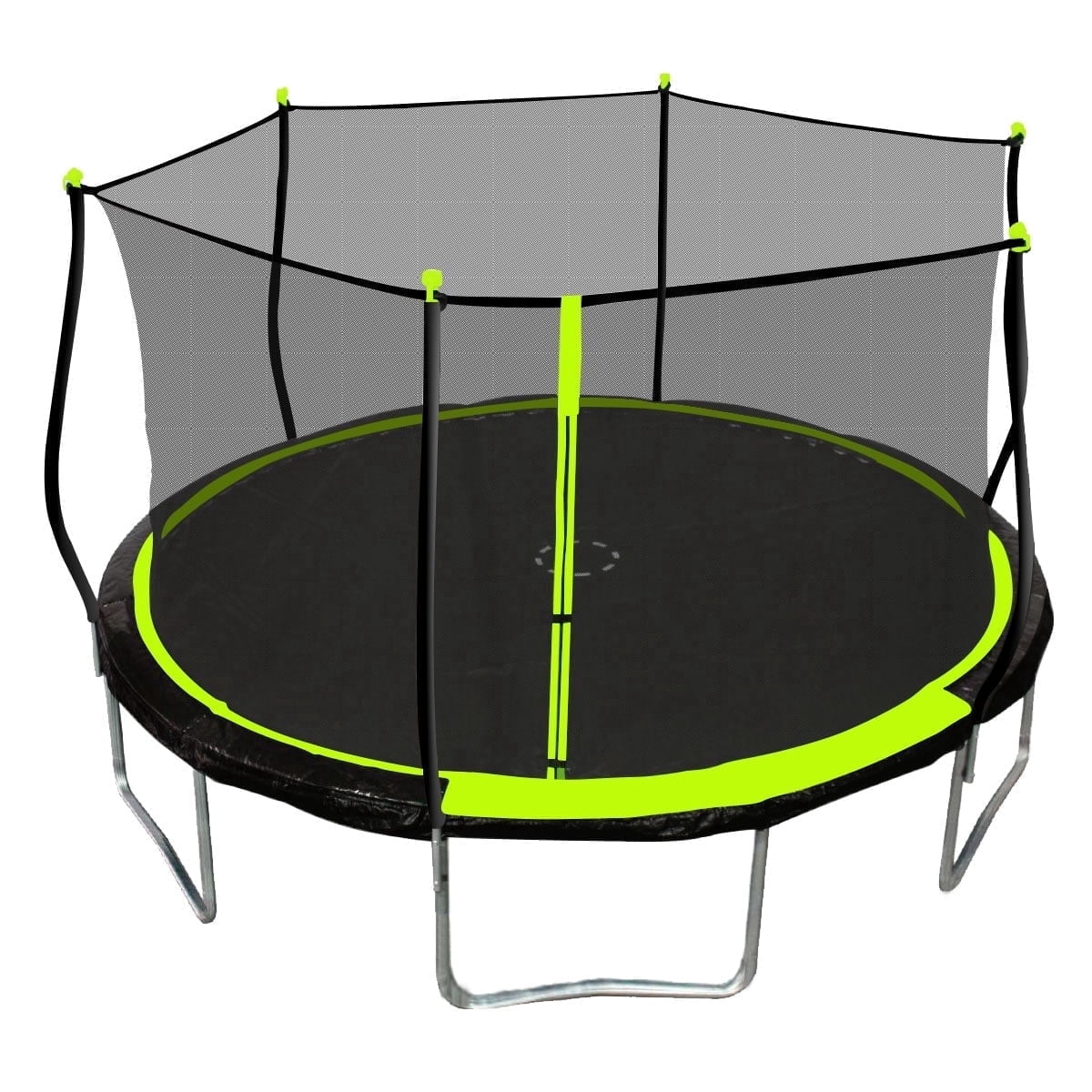 Sportspower BouncePro 14ft Trampoline Meets ASTM Safety Standards, Heavy-Duty Rust-Resistant Steel Frame, UV-Resistant Jump Mat & Safety Net