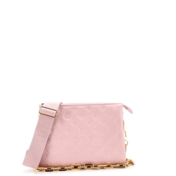 Pre-Owned Coussin Bag Monogram Embossed Lambskin PM By Rebag