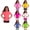 Red+Black, variant on Girls Mix and Match Rash Guard Swimsuit Set, Short Sleeve Swimsuit and Beach Shorts for Boys and Girls XS-XL