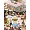 thumbnail image 5 of Pink Leaves Table Cloth, Green Summer Botanical Pastoral Waterproof Tablecloth for Rectangle Tables, Reusable Washable Fabric Table Cover for Restaurant Kitchen Dining Tables 60"x102", 5 of 6