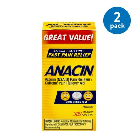 (2 Pack) Anacin rapide de la douleur Comprimés Relief - 300 CT