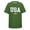 v#5Green43, variant on Men'S Tee Classic U.S.A. Letter & American Flag Print Casual Short Sleeve Crew Neck Breathable For 4th Of July Picnic In The Park Soft Tops,Red,S