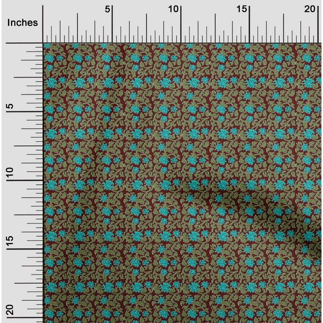 oneOone Tissu Flex Coton Feuilles & Floral Imprimé Bloc Tissu BTY 40 Pouces de Large