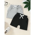 thumbnail image 2 of FEORJGP 2PCS Casual Shorts for Baby Boy 0 6M 12M 18M 2T 3T Toddler Boy Solid Color Shorts Elastic Waist Pull On Short Pants Classic Daily Shorts with Pockets for Summer, 2 of 8