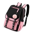 thumbnail image 1 of Jumpingount para portátil con patrón impreso, escolar con correas de cojín de aire, antirrobo, diseño de Lichee, bolsa de adorno colgante Mochilas negro rosa Jumpingount AP012989-06, 1 of 6