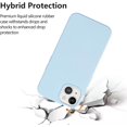 thumbnail image 6 of iPhone 13 Case iPhone 13 Phone Case Liquid Silicone Gel Rubber Cases Slim Anti-Scratch Soft Microfiber Lining Full Shockproof Protective Girls Women Cover for iPhone 13 6.1", Light Blue, 6 of 15