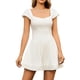 thumbnail image 1 of Vestido URYIAO Summer Cap Manga A Short para mujer S White, 1 of 5