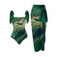 thumbnail image 1 of Beach Spa Swimsuit Three-Piece Set French Retro One-Piece Bikini, 1 of 1