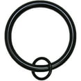 thumbnail image 1 of Urbanest Solid Metal Window Drapery Curtain Panel Ring With Eyelet 1.5"" Inner Diameter Fits Up To 1.25"" Rod Set Of 28 - Black, 1 of 5