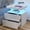 White, variant on LED Nightstand with   Station & USB Ports, Modern Bedside Table, White Night Stand with Open Compartment,  Nightstand High Gloss Surface for Bedroom