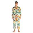 thumbnail image 3 of FORMRS Onesies Pajama for Adults Unisex Hoodie Winter Jumpsuit One Piece Sleepwear, Sizes S-2XL, Beige Clover Pattern, 3 of 7