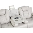 thumbnail image 5 of Modern Power Recliner 2-Piece Set with LED Lights and Bluetooth Speaker in Luxurious Beige Faux Leather, 5 of 10