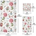 thumbnail image 2 of GZHJMY Bath Towel Sets for Bathroom Hand Towels Fingertip Towels Romantic Vintage Hearts Roses Hydrangeas Crystal and Gold Hearts 3 Piece Decorative Soft Cotton Absorbent, 2 of 6