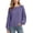 Purple, variant on CHGBMOK Women's Long Sleeve Knit Sweaters Crew Neck Tunic Tops Fall Casual Pullover Balloon Sleeve Blouses