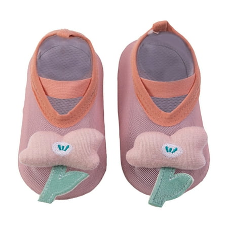 

Sopiago Baby Walking Shoes Summer Baby Sock Shoes Boys Girls First Walking Shoes Non Slip Cartoon Soft Rubber Sole Baby Slipper Toddler Sneakers Red 6-12 Months