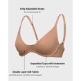 thumbnail image 3 of Sujetador sin forro INLYRIC Inbarely Plus con aros sin forro 34D Beige, 3 of 5
