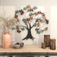 thumbnail image 3 of DecMode Multi Colored Metal Tree Wall Decor with Leaf Detail, 3 of 13