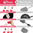 thumbnail image 5 of Christmas Silicone Spatulas, 3 Pieces Premium Heat Resistant Cream Butter Spatula with Wooden Handle, Christmas Cake Decorating Baking Spatula Set For Gifts, Baking, Holiday Parties, 5 of 9