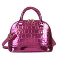 thumbnail image 1 of Shoulder Handbag Women Crocodile Pattern Shell PU Leather Tote Bag (Gold), 1 of 10