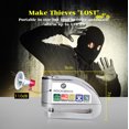 thumbnail image 4 of ROCKBROS MotorcycleAnti-Theft Disc Lock Bike Lock 110db Alarm Disc Lock 6mm Waterproof, 4 of 5