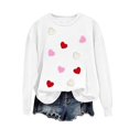 thumbnail image 6 of HaoXianJian Womens Valentine's Day Shirts Cute Love Heart Tshirts Funny Teen Girl's Valentine's Short Sleeve Casual Girl Friend Gift Size XS-XL, 6 of 7