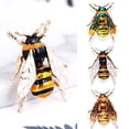 thumbnail image 4 of Vintage Enamel Bumble Bee Crystal Brooch Pin Costume S2X7 Prof P2E4, 4 of 9