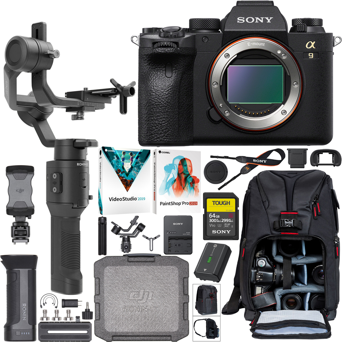  Sony a7 IV Full Frame Mirrorless Camera Body with 2 Lens Kit  FE 50mm F1.8 + 28-70mm F3.5-5.6 ILCE-7M4K/B + SEL50F18F Bundle w/Deco Gear  Backpack + Monopod +Extra Battery, LED