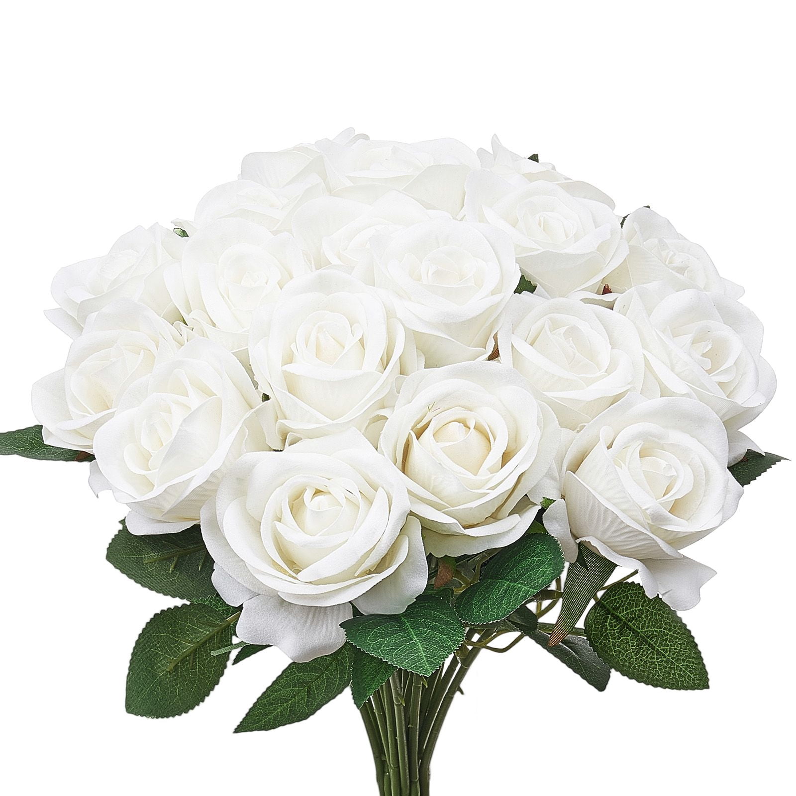 Artificial Roses 60-Pack, 5-Layer Silk Velvet Flowers, 20 Inch Height with 2.76 Inch Heads, Flexible PE-Coated Wire Stems, Fade-Resistant for Wedding Party Home Decor