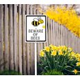 thumbnail image 3 of Estacas de jardín de 8 x 12 pulgadas, señal de advertencia de "Cuidado con las abejas", estaca decorativa para plantas, arte para césped, decoración de patio, adornos para caminos de interior, 3 of 7
