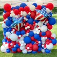 thumbnail image 5 of JOYYPOP 129pcs Red White and Blue Balloon Garland Arch Kit, Different Sizes 18 12 10 5 Inch Red White and Blue Balloons for 4th of July Independence Day Patriotic Anniversary Decorations, 5 of 9