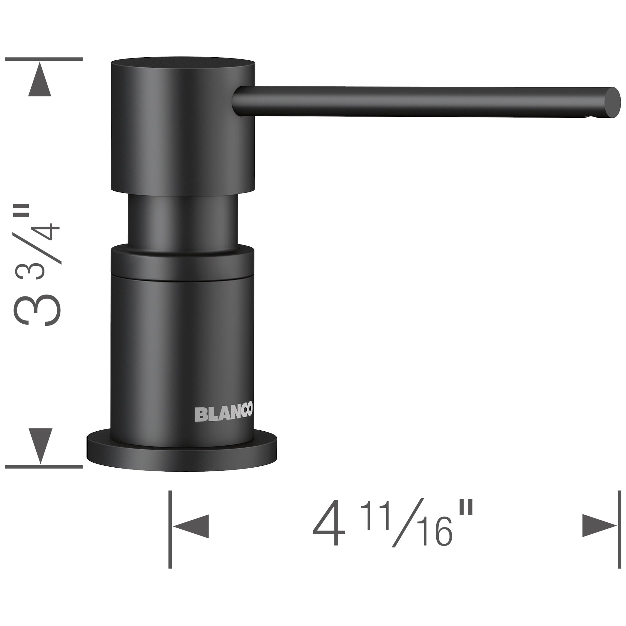 Lato Soap Dispenser, Matte Black