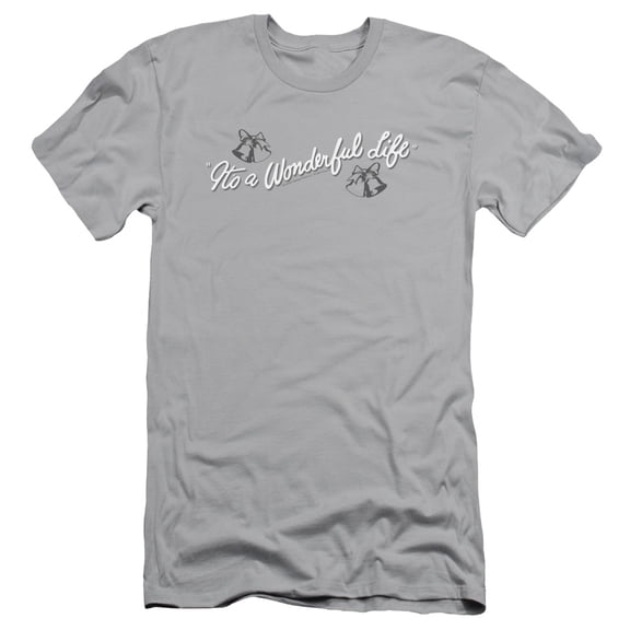 Its A Wonderful Life Logo Adult 30/1 T-Shirt Silver