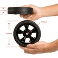 thumbnail image 3 of Studio Grill Parts Replacement Wheels Compatible with Weber Kettle Grills – 6-inch Replacement Grill Wheels and Hub Caps – Muscle Car Inspired Design – BBQ Grill Wheels For Charcoal Grill - Black, 3 of 6